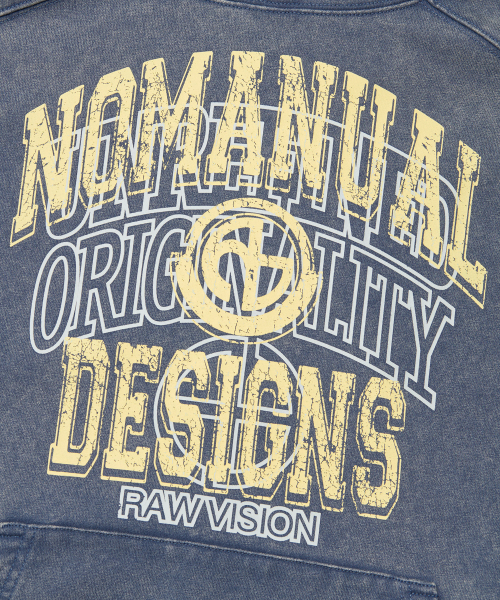 NOMANUAL(NOMANUAL)の「LAYERED ARCH GRAPHIC HOODIE - WASHED NAVY(パーカー・レディース・その他・LARGE/X-LARGE/MEDIUM)」の5枚目の写真