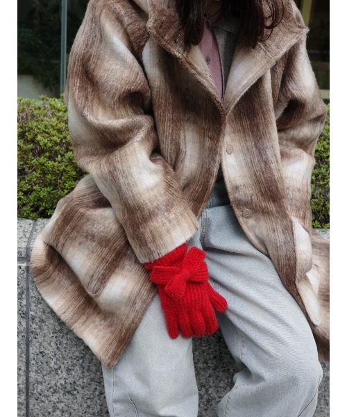 シャギーチェックコート（ピーコート）｜jumelle（ジュメロ）の