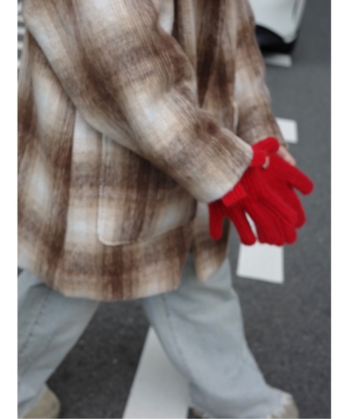 シャギーチェックコート（ピーコート）｜jumelle（ジュメロ）の