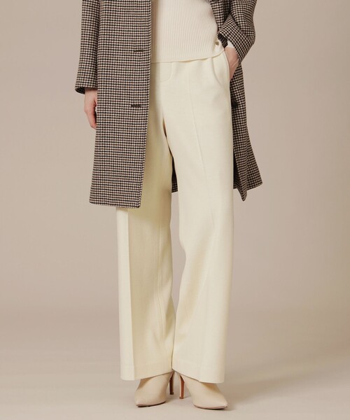 MACKINTOSH LONDON（マッキントッシュ ロンドン）の「ウォッシャブルウールワイドパンツ（その他パンツ・レディース・ホワイト/ブラック・38/36）」の2枚目の写真