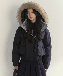 SunsetPark（サンセットパーク）の「ファーフードダウンジャケット SP25a017【SunsetPark】【2025AW】（その他アウター・レディース）」