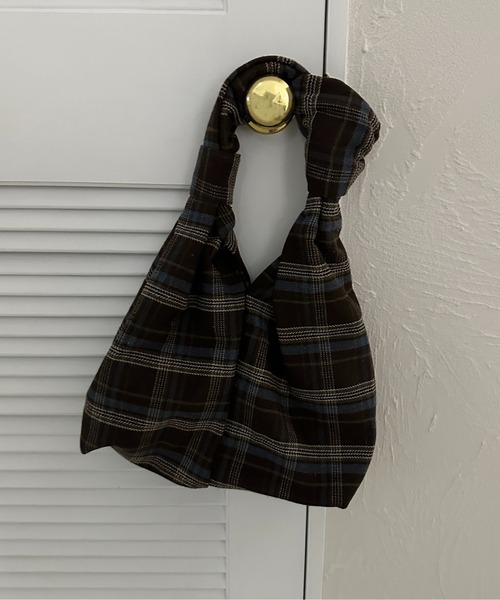 apres jour clair（アプレジュールクレア）の「【apres jour clair】チェック柄ハンドバッグ（ハンドバッグ・レディース・ブラウン系その他・FREE）」の2枚目の写真