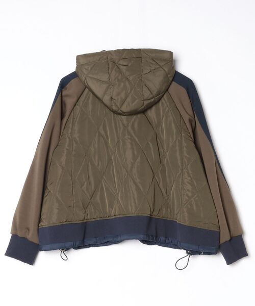 A.N.L（エーエヌエル　レーベル）の「A.N.L キルト切替ブルゾン（ブルゾン・レディース・カーキ/アイボリー/ブラック・38）」の14枚目の写真