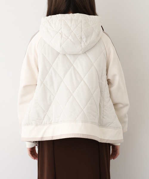 A.N.L（エーエヌエル　レーベル）の「A.N.L キルト切替ブルゾン（ブルゾン・レディース・カーキ/アイボリー/ブラック・38）」の8枚目の写真