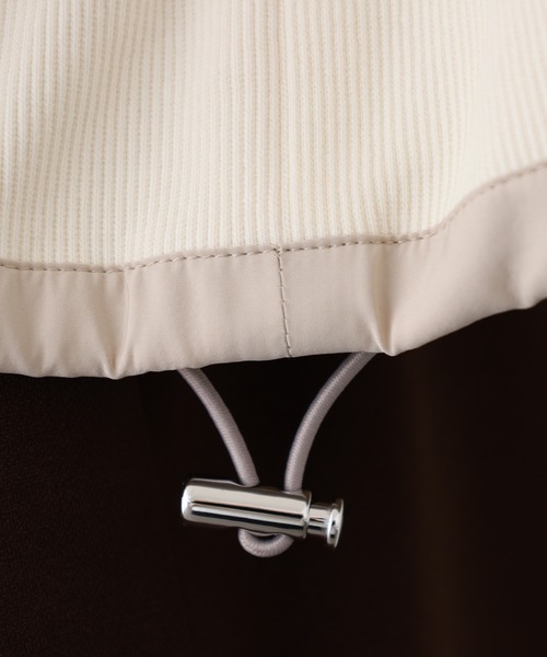 A.N.L（エーエヌエル　レーベル）の「A.N.L キルト切替ブルゾン（ブルゾン・レディース・カーキ/アイボリー/ブラック・38）」の12枚目の写真