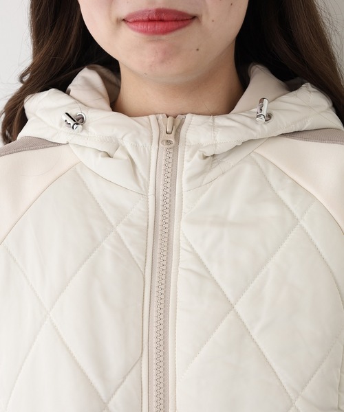 A.N.L（エーエヌエル　レーベル）の「A.N.L キルト切替ブルゾン（ブルゾン・レディース・カーキ/アイボリー/ブラック・38）」の9枚目の写真