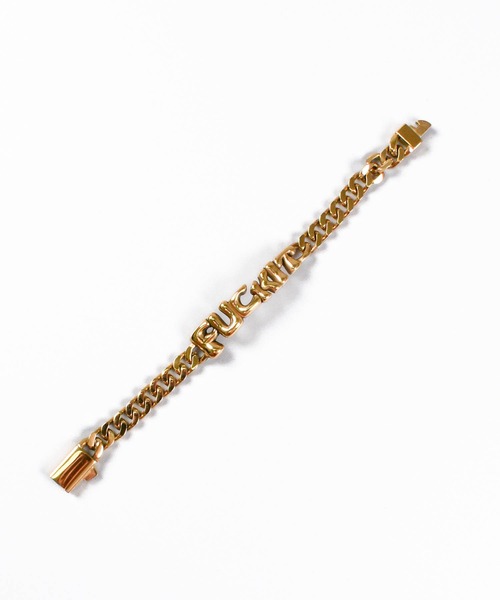 HUF(ハフ)の「【C-HUF2】【HUF/ハフ】FUCK IT WARPED ID BRACELET AC01036(ブレスレット・メンズ・ゴールド・L/XL/S/M)」の5枚目の写真