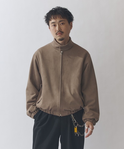 Lui's(ルイス)の「フェイクスウェード スイングトップブルゾン(ブルゾン・メンズ・ブラック/グレー・S/M)」の1枚目の写真