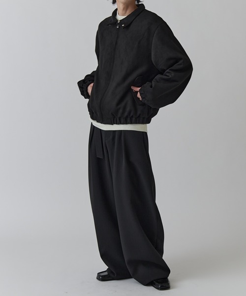 Lui's(ルイス)の「フェイクスウェード スイングトップブルゾン(ブルゾン・メンズ・ブラック/グレー・S/M)」の7枚目の写真