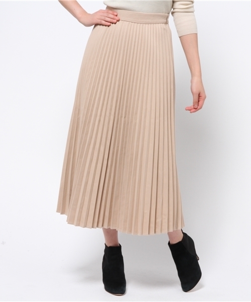MOUSSY(マウジー)の「LONG PLEATS SK F(スカート・レディース・ライトベージュ/ブラック/ブラウン・1/2)」の3枚目の写真