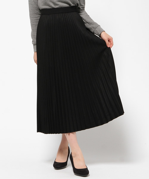 MOUSSY(マウジー)の「LONG PLEATS SK F(スカート・レディース・ライトベージュ/ブラック/ブラウン・1/2)」の2枚目の写真