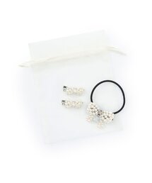 ANNA SUI mini（アナスイ・ミニ）の「【GIFT 巾着つき】パールリボンヘアアクセサリーSET（その他ヘアアクセサリー）」