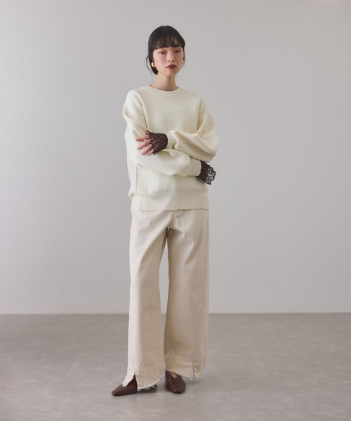 ADAM ET ROPE'（アダムエロペ）の「ルーズフィットアジャストデニム（デニムパンツ・レディース・キナリ/サックスブルー/ブルー系その他6/ネイビー/ブラック・38/36/34）」の6枚目の写真