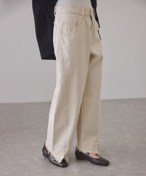 ADAM ET ROPE'（アダムエロペ）の「ルーズフィットアジャストデニム（デニムパンツ・レディース・キナリ/サックスブルー/ブルー系その他6/ネイビー/ブラック・38/36/34）」の7枚目の写真