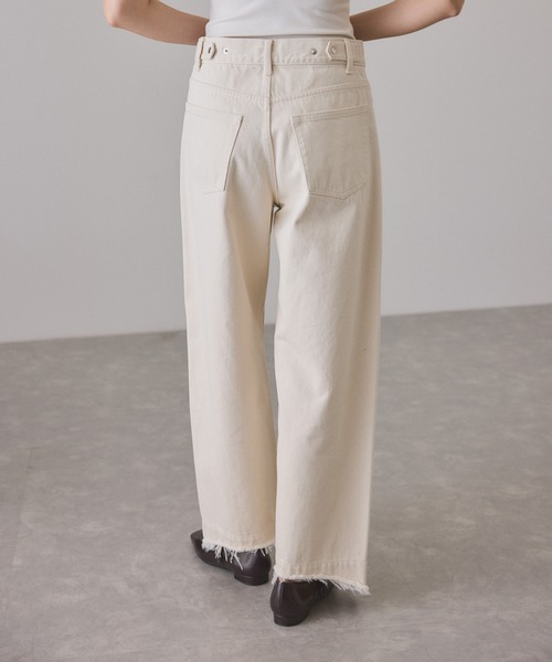 ADAM ET ROPE'（アダムエロペ）の「ルーズフィットアジャストデニム（デニムパンツ・レディース・キナリ/サックスブルー/ブルー系その他6/ネイビー/ブラック・38/36/34）」の9枚目の写真