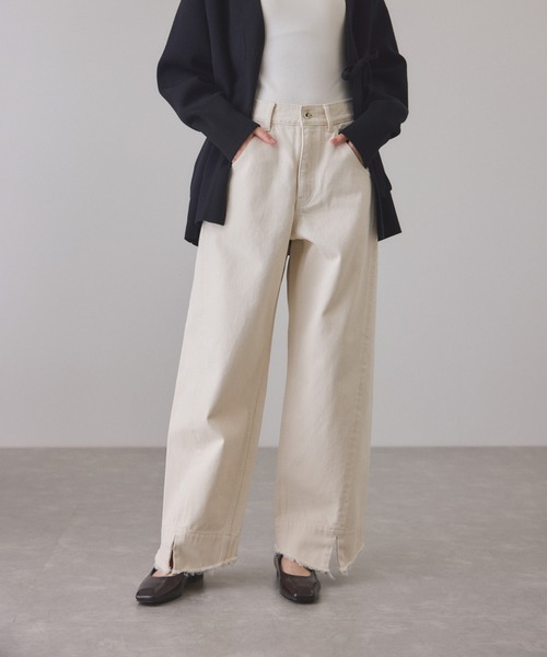 ADAM ET ROPE'（アダムエロペ）の「ルーズフィットアジャストデニム（デニムパンツ・レディース・キナリ/サックスブルー/ブルー系その他6/ネイビー/ブラック・38/36/34）」の13枚目の写真