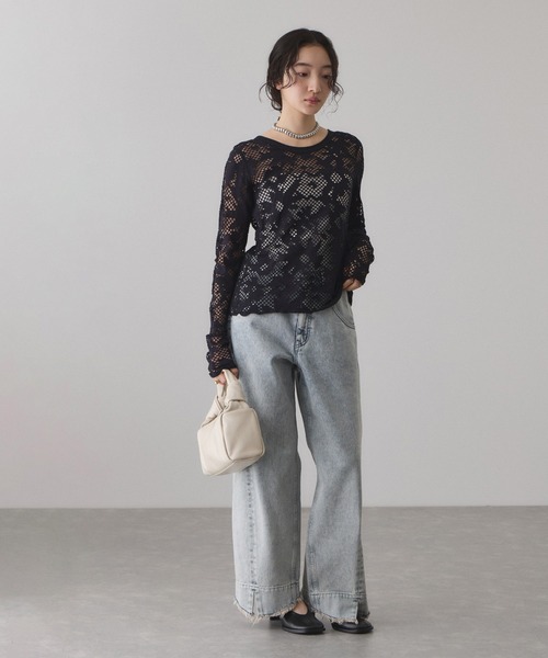 ペアコ　ADAM ET ROPE ルーズフィットアジャストデニム ADAM ET ROPE' ルーズフィットアジャストデニム 38