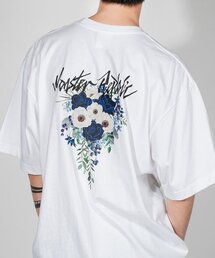 ムーブメントフラワーミッドナイトブルーTシャツホワイト