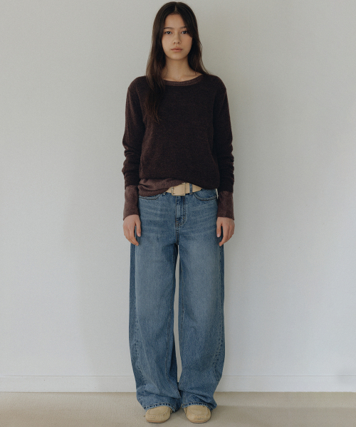 ANDNEEDS(アンドニーズ)の「Mago wide denim (blue)(デニムパンツ・レディース・その他・SMALL/MEDIUM/LARGE)」の2枚目の写真