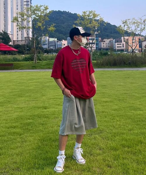 MASSNOUN(マスノウン)の「バミューダワンタックバルーンワイドショートパンツ MSFSP003-GY(その他パンツ・メンズ・その他・LARGE/MEDIUM)」の15枚目の写真