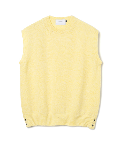 KNITTED(ニッティド)の「シェギドックウール100%ラウンドベストYELLOW(ベスト・メンズ・その他・MEDIUM/LARGE/X-LARGE)」の1枚目の写真