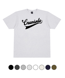 アセンティックロゴ半袖Tシャツライトグレー黒