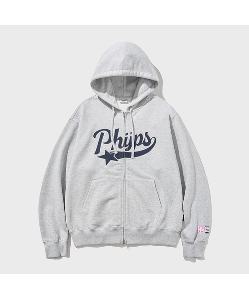 STAR TAIL HOODIE ZIP UP_GRAY（パーカー）｜PHYSICAL DEPARTMENT