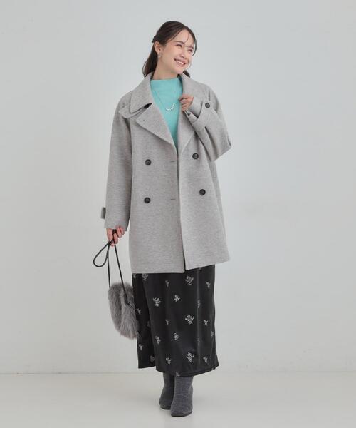 Cutie Blonde（キューティーブロンド）の「大人な小花柄が魅力の 刺繍ベロア調ナロースカート（スカート・レディース・ブラウン系その他/ブラック・01/02/03/04）」の3枚目の写真