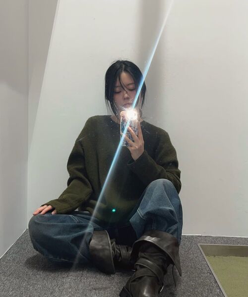 ROLLINGSTUDIOS(ローリングスタジオ)の「YAK WOOL SWEATER DEEP OLIVE(ニット/セーター・メンズ・その他・MEDIUM/LARGE/X-LARGE)」の4枚目の写真