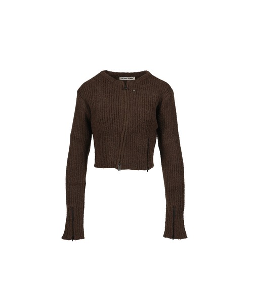 VACANT Archive(ベイカントアーカイブ)の「NEAH KNITTED ZIP-UP(パーカー・レディース・ブラック/ブラウン/グレー・SMALL/MEDIUM)」の3枚目の写真