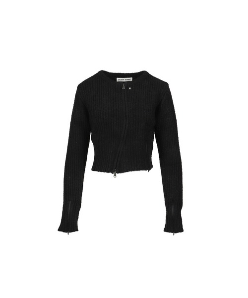 VACANT Archive(ベイカントアーカイブ)の「NEAH KNITTED ZIP-UP(パーカー・レディース・ブラック/ブラウン/グレー・SMALL/MEDIUM)」の2枚目の写真