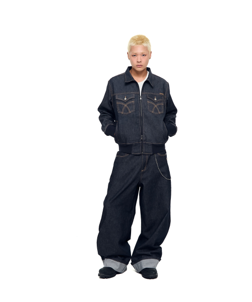 AAKAM(アーカム)の「Banding Denim Zip-Up Jacket (Dark Blue)(デニムジャケット・レディース・その他・1/2)」の13枚目の写真