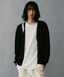 HYII（ハイトゥ）の「Twist Slit Neckline Knit Cardigan [Black]（カーディガン/ボレロ）」