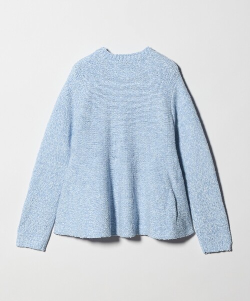 UNITED ARROWS（ユナイテッドアローズ）の「ミックスカラー ペプラム ニット ‐ウォッシャブル‐（ニット/セーター・レディース・ブラック/ライトブルー・FREE）」の13枚目の写真