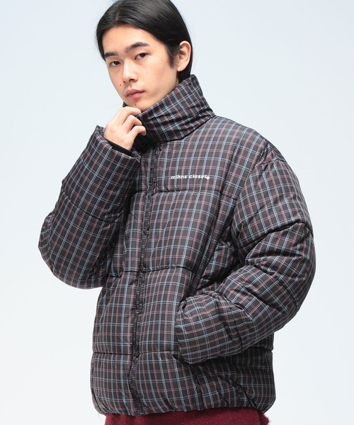mihns closet（ミンズクローゼット）の「mihns closet (ミンズクローゼット) ボリューム薄中綿ジャケット 高密度 75Dストレッチ フルジップ ブルゾン 7452487B（ダウンジャケット/コート・メンズ・ホワイト/ブラック/A/B・M/LL/L）」の4枚目の写真