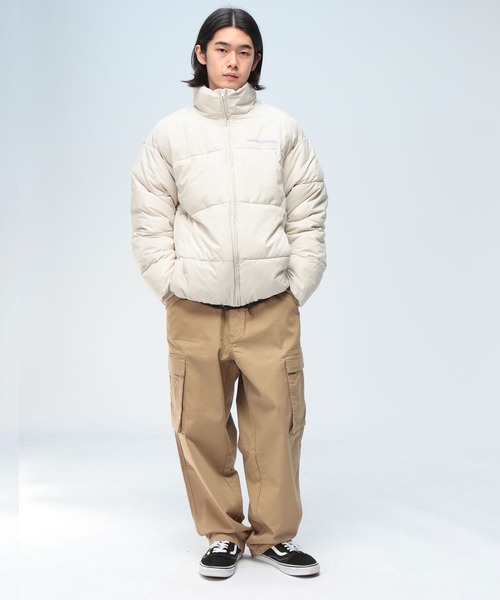 mihns closet（ミンズクローゼット）の「mihns closet (ミンズクローゼット) ボリューム薄中綿ジャケット 高密度 75Dストレッチ フルジップ ブルゾン 7452487B（ダウンジャケット/コート・メンズ・ホワイト/ブラック/A/B・M/LL/L）」の5枚目の写真