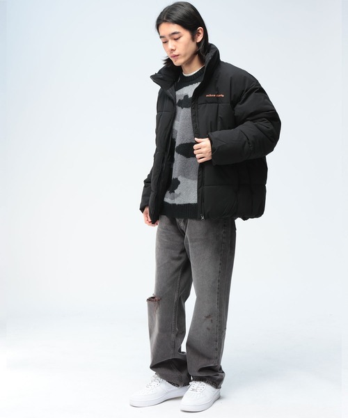 mihns closet（ミンズクローゼット）の「mihns closet (ミンズクローゼット) ボリューム薄中綿ジャケット 高密度 75Dストレッチ フルジップ ブルゾン 7452487B（ダウンジャケット/コート・メンズ・ホワイト/ブラック/A/B・M/LL/L）」の6枚目の写真