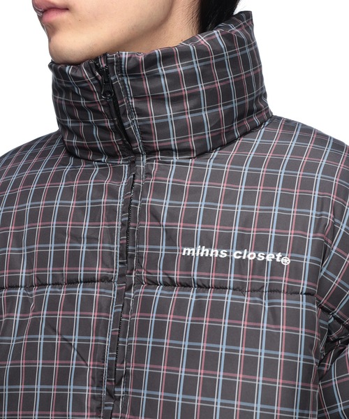 mihns closet（ミンズクローゼット）の「mihns closet (ミンズクローゼット) ボリューム薄中綿ジャケット 高密度 75Dストレッチ フルジップ ブルゾン 7452487B（ダウンジャケット/コート・メンズ・ホワイト/ブラック/A/B・M/LL/L）」の11枚目の写真