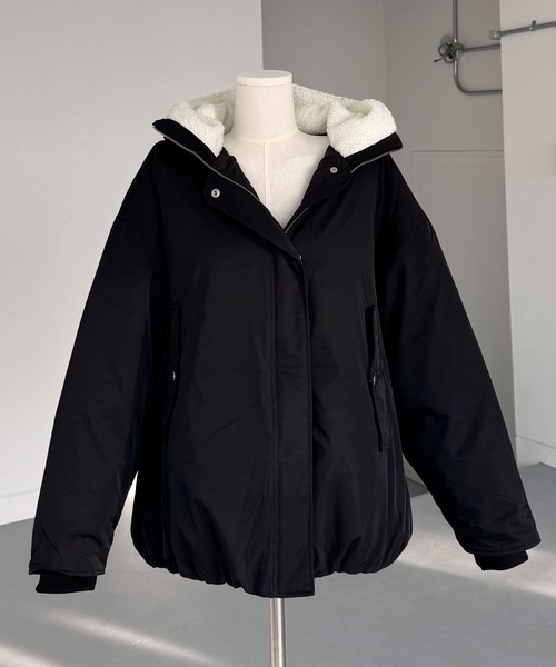 ボアセーラーフードパディングジャケット（ブルゾン）｜CHERI