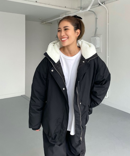 セール】ボアセーラーフードパディングジャケット（ブルゾン）｜CHERI