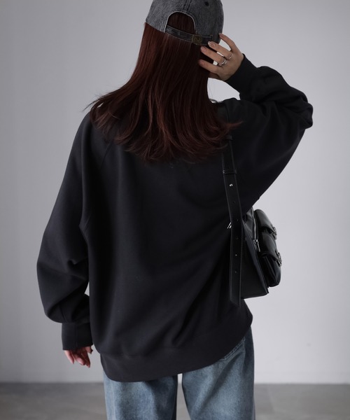 Riberry（リベリー）の「裏起毛フォトプリントスウェットトレーナー（スウェット・レディース・チャコールグレー/オートミール/ピンク・FREE）」の17枚目の写真