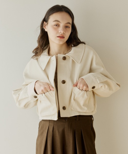 balloon short denim jacket/バルーンショートデニムジャケット