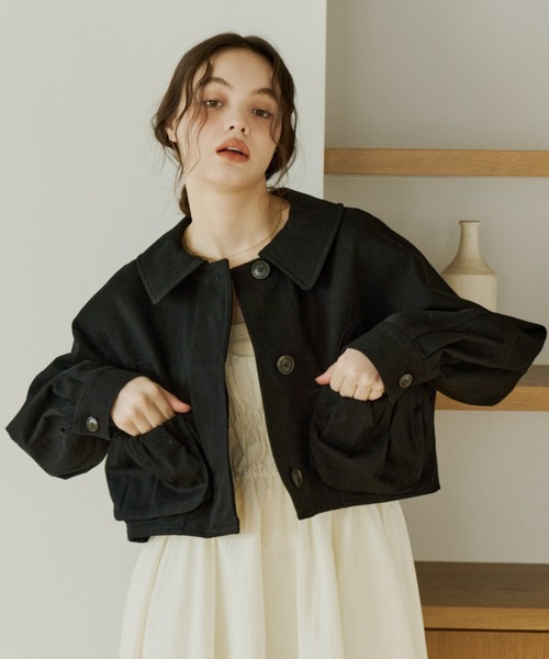 balloon short denim jacket/バルーンショートデニムジャケット