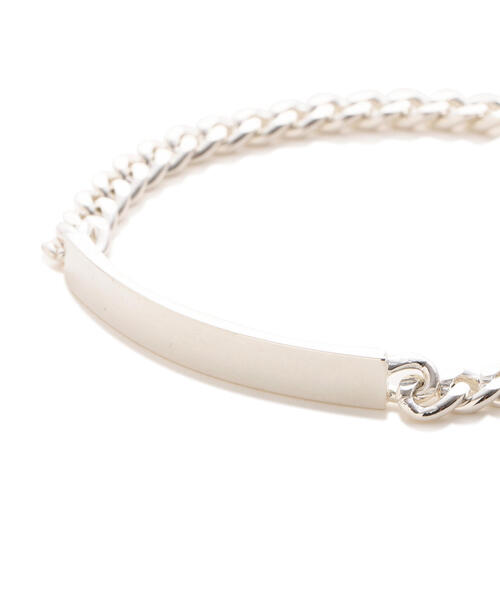 AVIREX（アヴィレックス）の「《AVIREX by J.H.M CO.,LTD.》ID BRACELET NARROW / アイディ ブレスレット ナロー / アヴィレックス / JAM HOME MADE / ジャムホームメイド（ブレスレット・メンズ・シルバー・SMALL/MEDIUM/LARGE）」の4枚目の写真