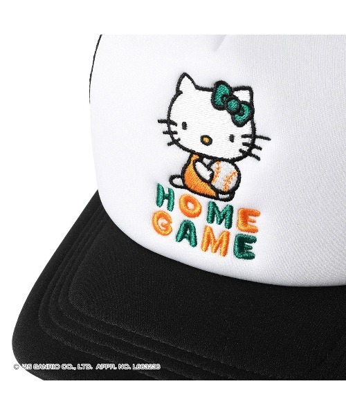 sanrio（サンリオ）の「サンリオキャラクターズ × ホームゲーム [HOMEGAME] - ハローキティー メッシュキャップ  [HELLO KITTY MESH CAP BLACK HG251406]（キャップ・レディース・ブラック・FREE）」の8枚目の写真