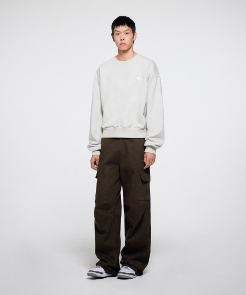 ERA(エラ)の「メンズ ダイアゴナルカット カーゴパンツ - ブラウン(その他パンツ・メンズ・その他・MEDIUM/LARGE)」の5枚目の写真