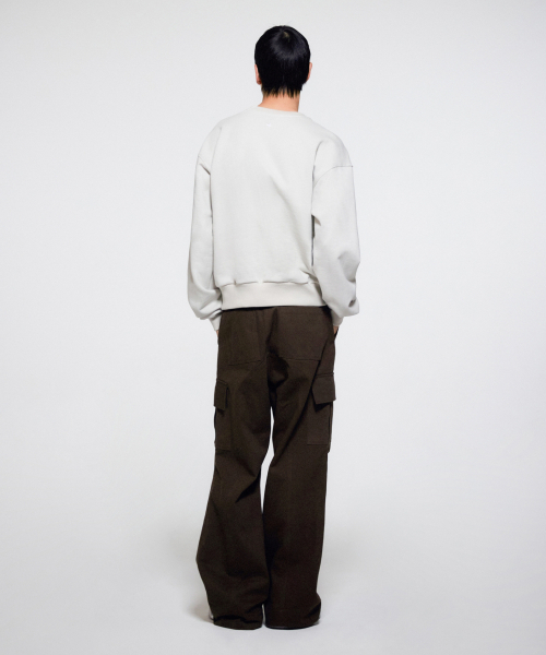 ERA(エラ)の「メンズ ダイアゴナルカット カーゴパンツ - ブラウン(その他パンツ・メンズ・その他・MEDIUM/LARGE)」の6枚目の写真