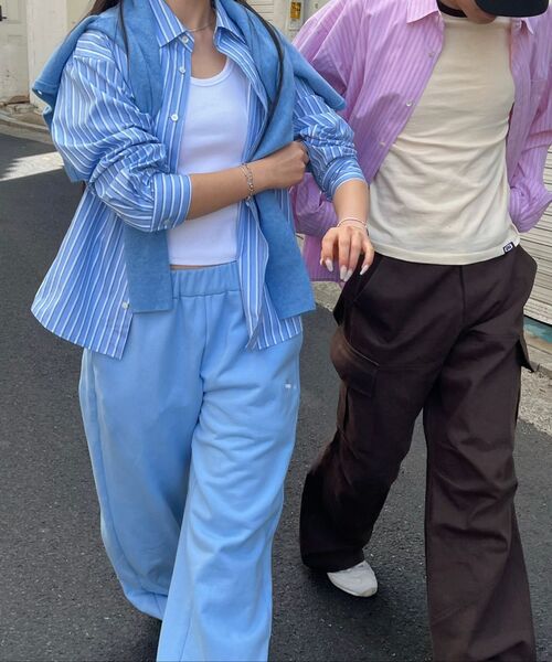 ERA(エラ)の「メンズ ダイアゴナルカット カーゴパンツ - ブラウン(その他パンツ・メンズ・その他・MEDIUM/LARGE)」の9枚目の写真