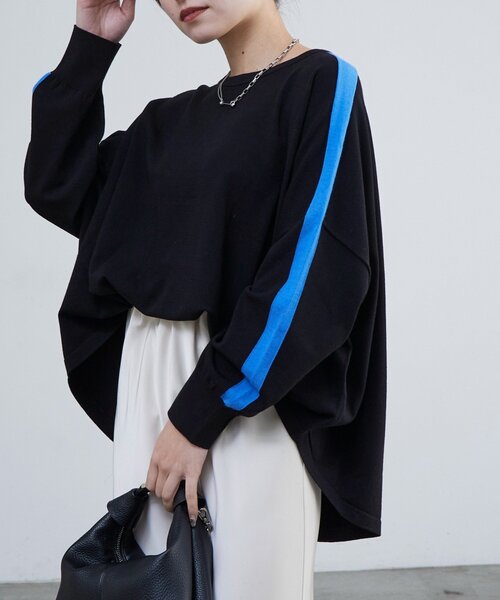 Lui's(ルイス)の「サイドラインヘムカーブトップス(Tシャツ/カットソー・レディース・アイボリー/ブラック・FREE)」の18枚目の写真