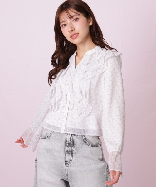 JILL by JILL STUART(ジルバイジルスチュアート)の「◇小花プリントフリルブラウス(シャツ/ブラウス・レディース・イエロー系その他/ブラック系その他/パープル系その他・FREE)」の19枚目の写真